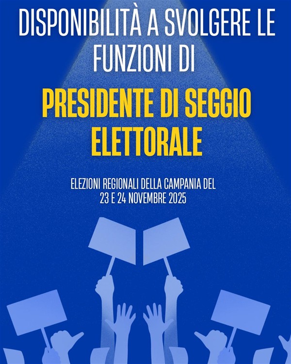 Disponibilità a svolgere le funzioni di Presidente di seggio elettorale